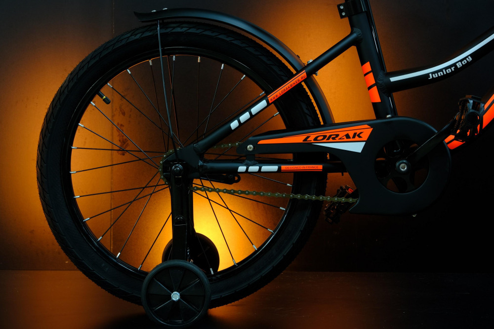 Lorak Junior 18 Boy Матовый Чёрный/Оранжевый