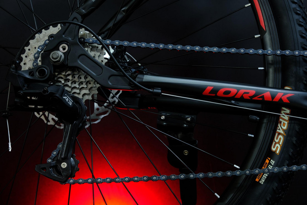 LORAK Safe 29 Cassete Матовый Чёрный/Красный 21р (на рост 183-190)